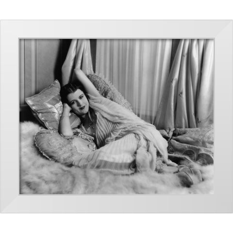 June Collyer, Extravagance, 1930 White Modern Wood Framed Art Print by Vintage Hollywood Archive