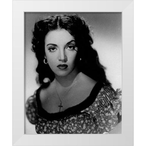 Katy Jurado White Modern Wood Framed Art Print by Vintage Hollywood Archive