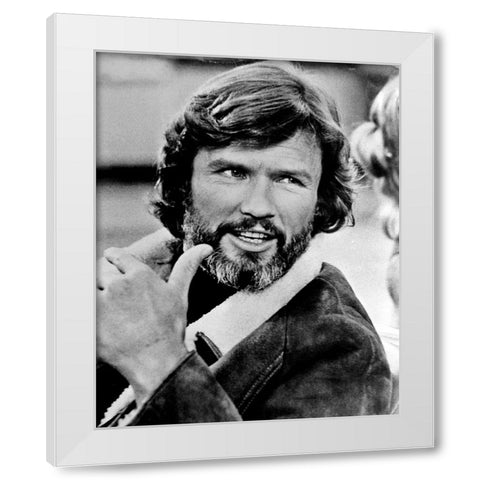 Kris Kristofferson White Modern Wood Framed Art Print by Vintage Hollywood Archive