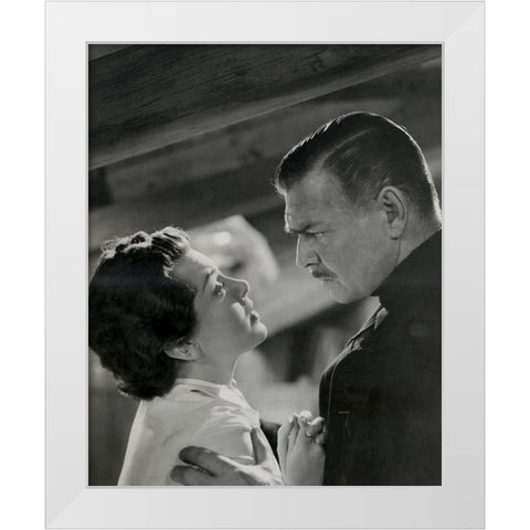 Lana Turner, Clark Gable, Betrayed, 1954 White Modern Wood Framed Art Print by Vintage Hollywood Archive