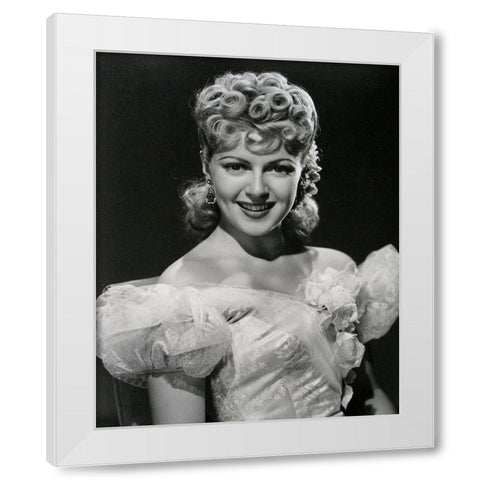 Lana Turner White Modern Wood Framed Art Print by Vintage Hollywood Archive