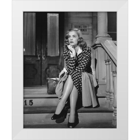 Lizabeth Scott, The Strange Love of Martha Ivers, 1946 White Modern Wood Framed Art Print by Vintage Hollywood Archive
