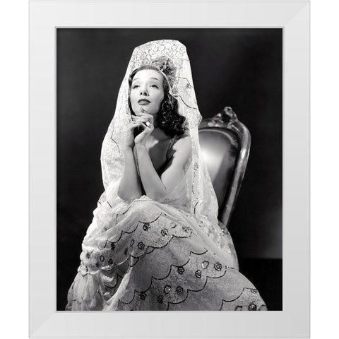 Lupe Velez, Mexican Spitfire White Modern Wood Framed Art Print by Vintage Hollywood Archive
