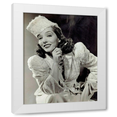 Lupe Velez White Modern Wood Framed Art Print by Vintage Hollywood Archive
