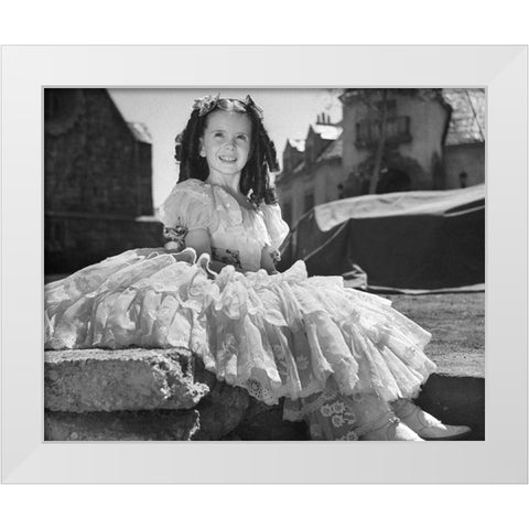 Margaret OBrien, Jane Eyre, 1943 White Modern Wood Framed Art Print by Vintage Hollywood Archive
