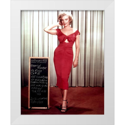 Marilyn Monroe White Modern Wood Framed Art Print by Vintage Hollywood Archive