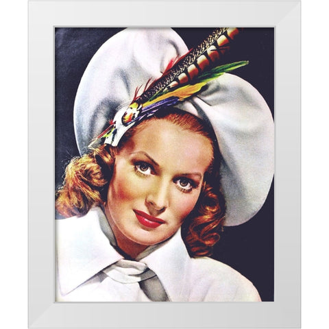 Maureen OHara, Modern Screen White Modern Wood Framed Art Print by Vintage Hollywood Archive