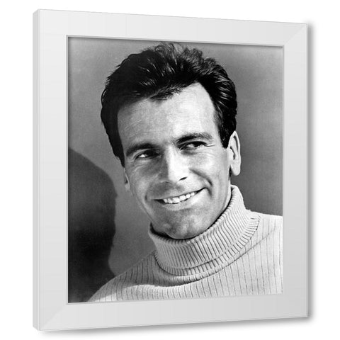 Maximilian Schell White Modern Wood Framed Art Print by Vintage Hollywood Archive
