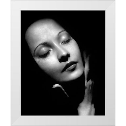 Merle Oberon White Modern Wood Framed Art Print by Vintage Hollywood Archive