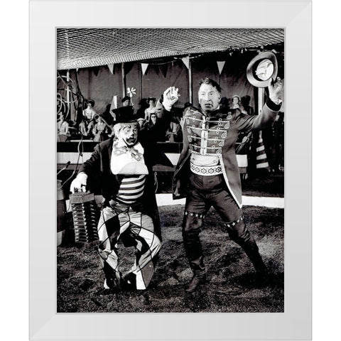 Mickey Rooney, Chill Wills, Frontier Circus, 1962 White Modern Wood Framed Art Print by Vintage Hollywood Archive