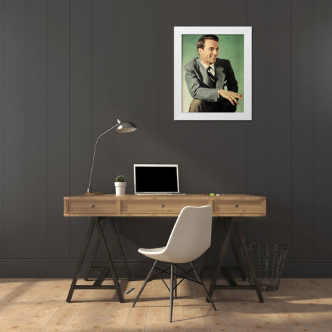 Montgomery Clift, 1950 White Modern Wood Framed Art Print by Vintage Hollywood Archive