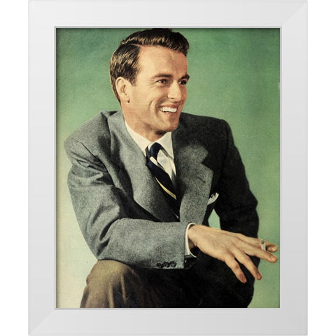 Montgomery Clift, 1950 White Modern Wood Framed Art Print by Vintage Hollywood Archive