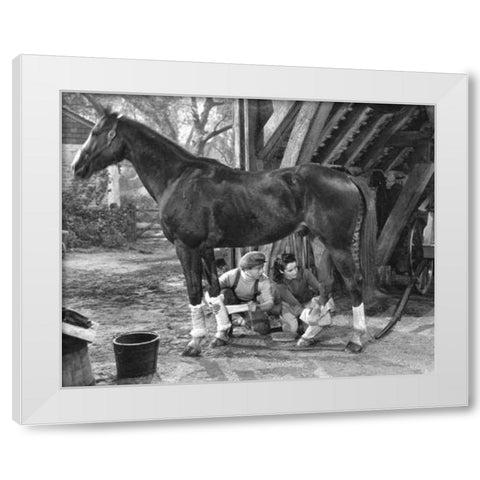 National Velvet, 1944 White Modern Wood Framed Art Print by Vintage Hollywood Archive