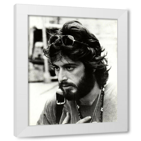 Al Pacino,Â Serpico White Modern Wood Framed Art Print by Vintage Hollywood Archive