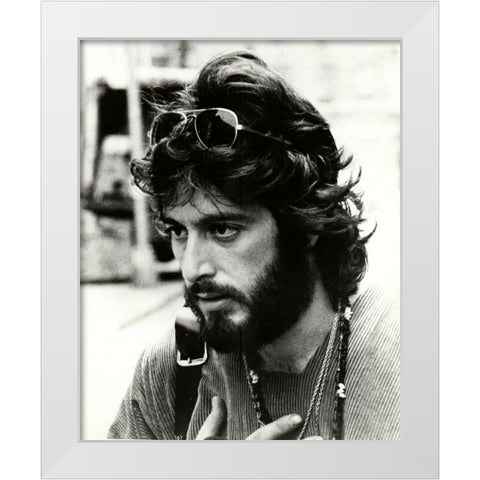 Al Pacino,Â Serpico White Modern Wood Framed Art Print by Vintage Hollywood Archive
