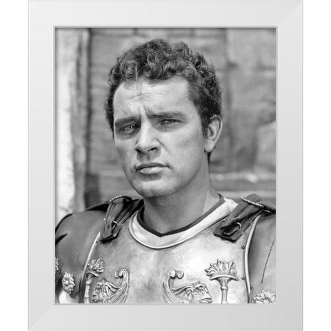 Richard Burton, The Robe, 1953 White Modern Wood Framed Art Print by Vintage Hollywood Archive