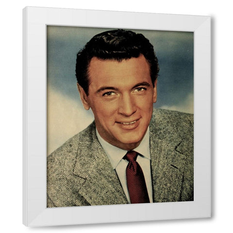 Rock Hudson, 1954 White Modern Wood Framed Art Print by Vintage Hollywood Archive