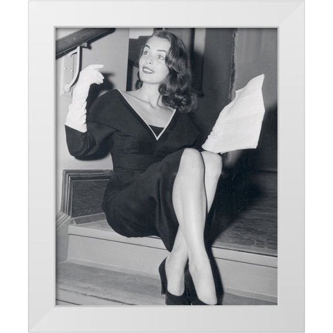 Rosemarie Bowe, 1952 White Modern Wood Framed Art Print by Vintage Hollywood Archive