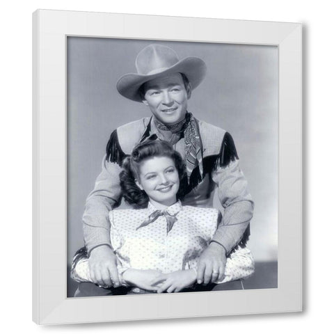 Roy Rogers, Gail Davis, 1948 White Modern Wood Framed Art Print by Vintage Hollywood Archive