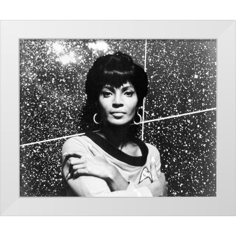 Nichelle Nichols, Star Trek, 1967 White Modern Wood Framed Art Print by Vintage Hollywood Archive