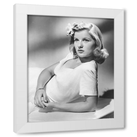 Barbara Bel Geddes White Modern Wood Framed Art Print by Vintage Hollywood Archive