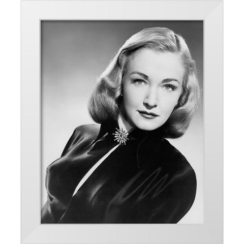 Nina Foch White Modern Wood Framed Art Print by Vintage Hollywood Archive