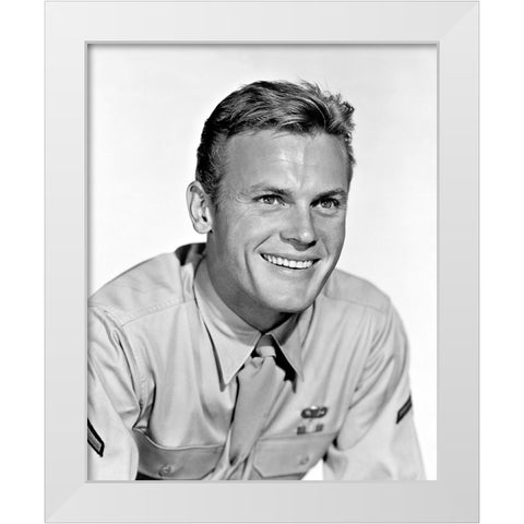 Tab Hunter, Battle Cry, 1955 White Modern Wood Framed Art Print by Vintage Hollywood Archive