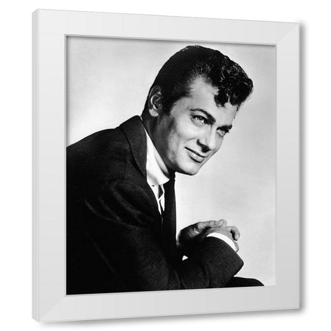 Tony Curtis, 1958 White Modern Wood Framed Art Print by Vintage Hollywood Archive
