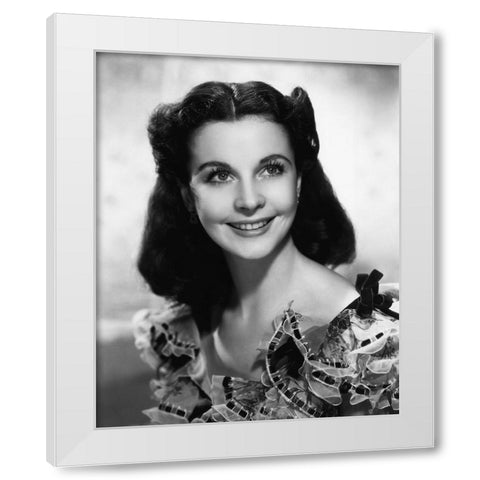 Vivien Leigh, Scarlet White Modern Wood Framed Art Print by Vintage Hollywood Archive