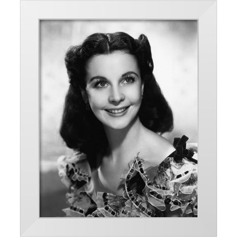 Vivien Leigh, Scarlet White Modern Wood Framed Art Print by Vintage Hollywood Archive