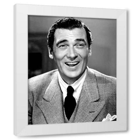 Walter Pidgeon White Modern Wood Framed Art Print by Vintage Hollywood Archive
