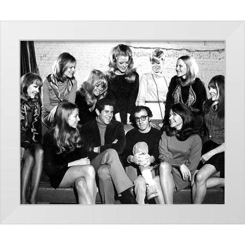 Woody Allen White Modern Wood Framed Art Print by Vintage Hollywood Archive