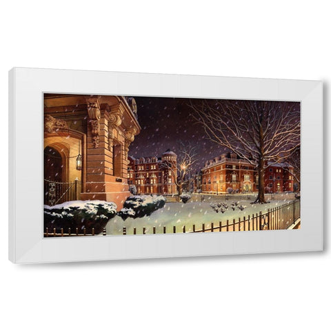 Washington Chronicle New Hampshire Avenue White Modern Wood Framed Art Print by Wang, John Z.