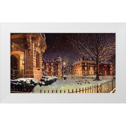 Washington Chronicle New Hampshire Avenue White Modern Wood Framed Art Print by Wang, John Z.