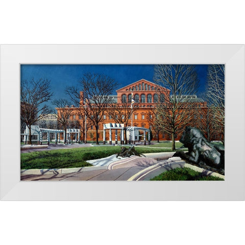 Washington Chronicle Judiciary Square White Modern Wood Framed Art Print by Wang, John Z.