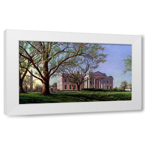 Washington Chronicle The White House White Modern Wood Framed Art Print by Wang, John Z.