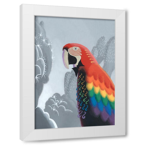 MiniWonder I White Modern Wood Framed Art Print by Wang, John Z.