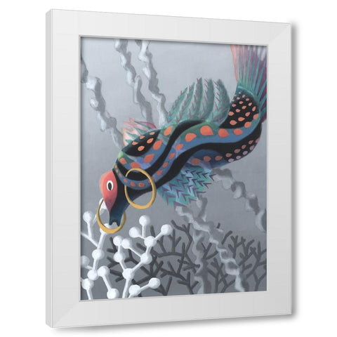 MiniWonder IV White Modern Wood Framed Art Print by Wang, John Z.