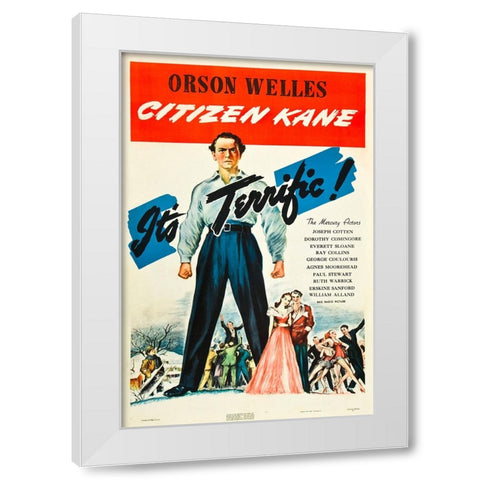 Citizen Kane-1941 White Modern Wood Framed Art Print by Vintage Hollywood Archive