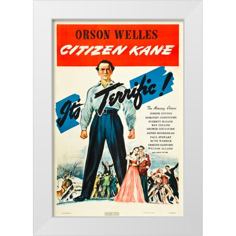 Citizen Kane-1941 White Modern Wood Framed Art Print by Vintage Hollywood Archive