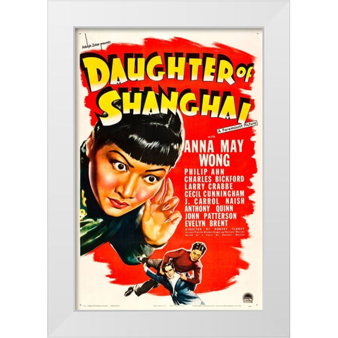 Daughter of Shanghai-1937 White Modern Wood Framed Art Print by Vintage Hollywood Archive