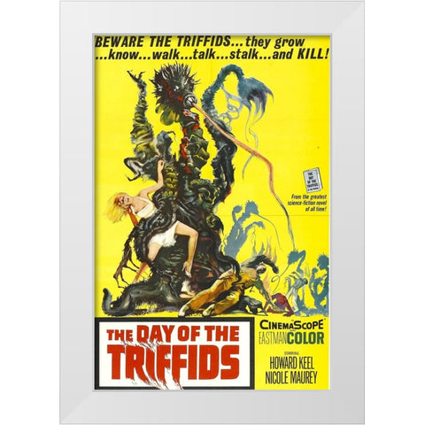Day of the Triffids-1962 White Modern Wood Framed Art Print by Vintage Hollywood Archive