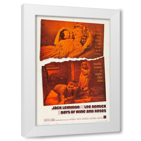 Days of Wine and Roses-1962 White Modern Wood Framed Art Print by Vintage Hollywood Archive