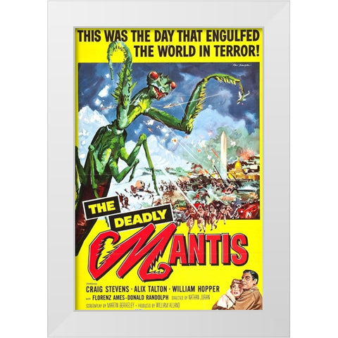 Deadly Mantis-1957 White Modern Wood Framed Art Print by Vintage Hollywood Archive