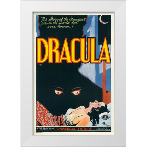 Dracula-1931 White Modern Wood Framed Art Print by Vintage Hollywood Archive