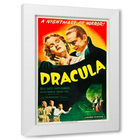 Dracula-1947 White Modern Wood Framed Art Print by Vintage Hollywood Archive