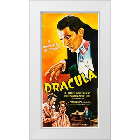 Dracula-1947 White Modern Wood Framed Art Print by Vintage Hollywood Archive