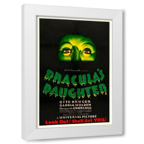 Draculas Daughter-1936 White Modern Wood Framed Art Print by Vintage Hollywood Archive