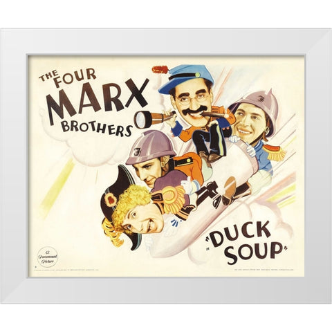 Duck Soup-1933 White Modern Wood Framed Art Print by Vintage Hollywood Archive