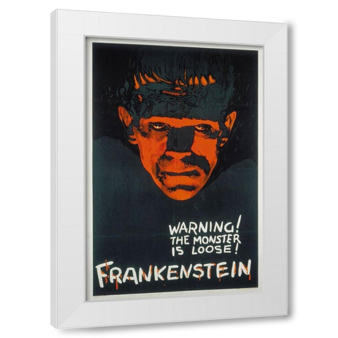 Frankenstein-1931 White Modern Wood Framed Art Print by Vintage Hollywood Archive